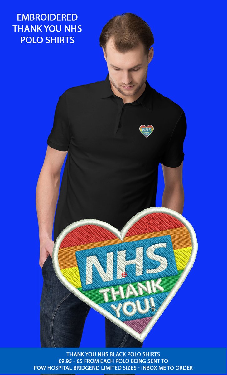 Fundraising Polo Shirt £9.95 +PP  £5 of Each Sale Donated To Princess of Wales Hospital Bridgend. @cymtaffmorgannwg contact us @ bridgendembroiderystore.co.uk #wales #cardiff #bridgend #helpingourheros