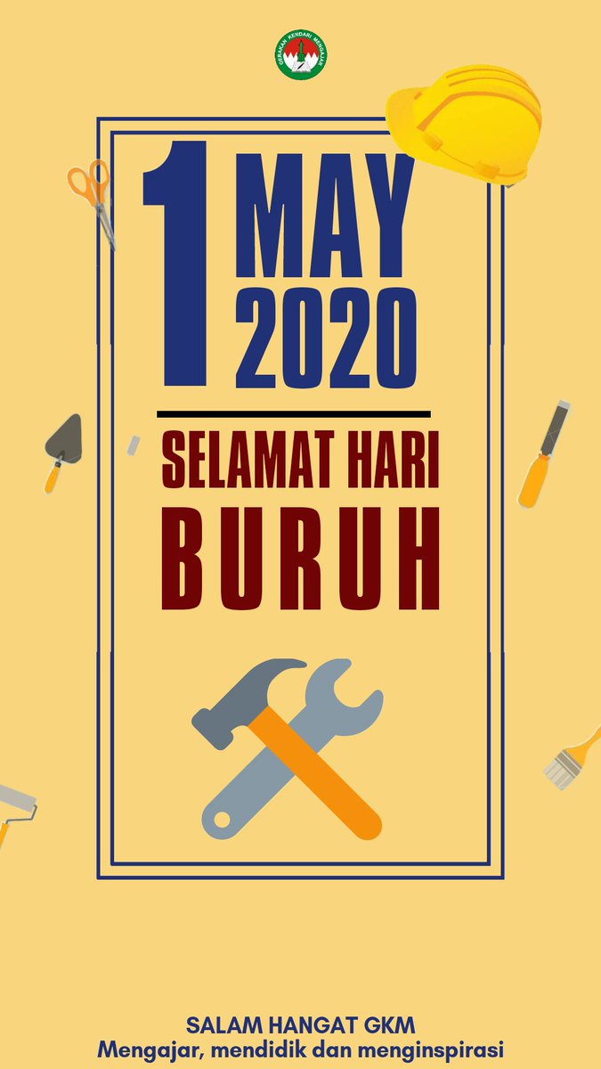 *SELAMAT HARI BURUH*

Seorang pekerja adalah pencipta dan aset besar bagi setiap bangsa

Salam Hangat GKM
Mengajar, Mendidik dan menginspirasi🙌