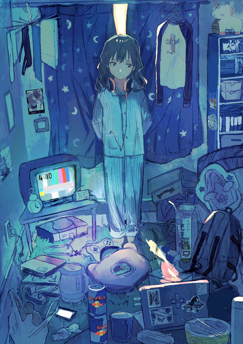 「「未だ夜の部屋」

 #おうちをでれるその日まで 」|淵゛◆初画集のイラスト