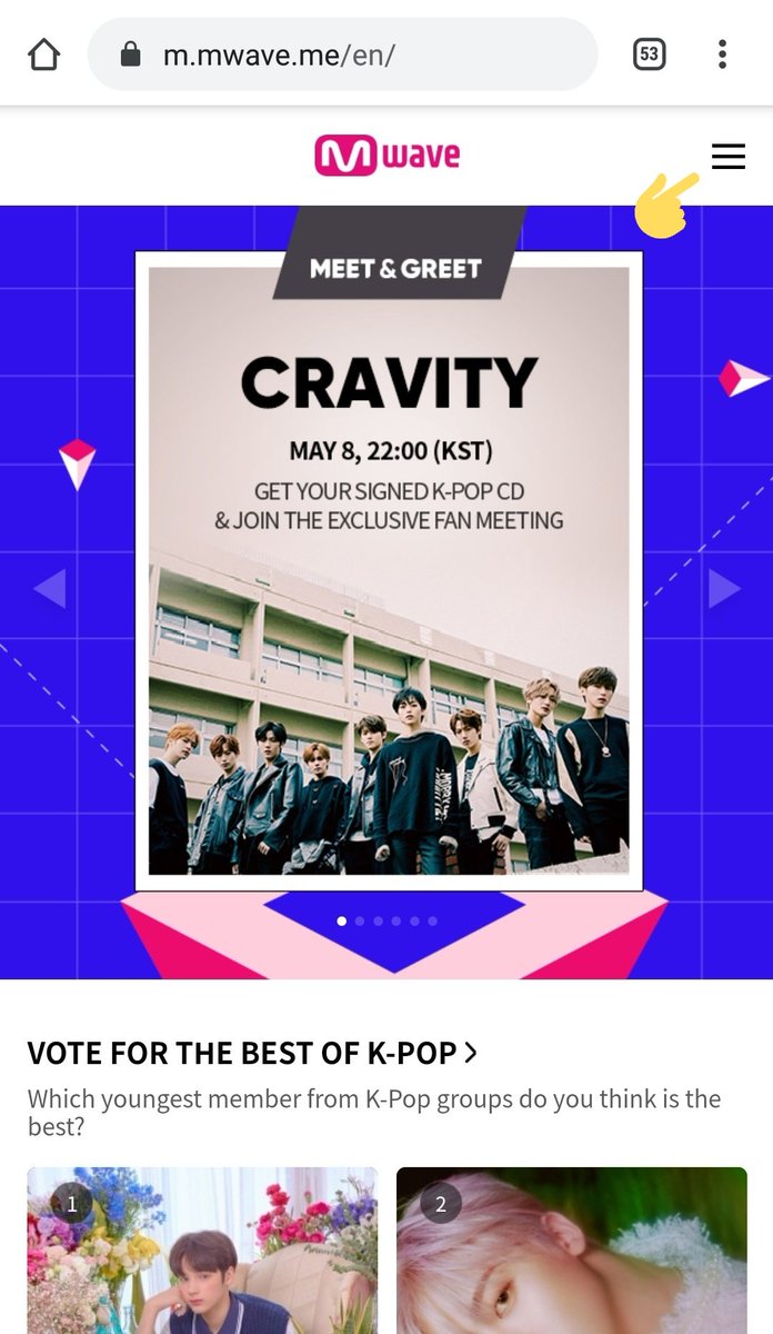 How to Vote: M CountdownWe can vote OhMyGirl immediately on their website (Mwave).Go to   https://m.mwave.me/en/ 5 easy steps to vote: