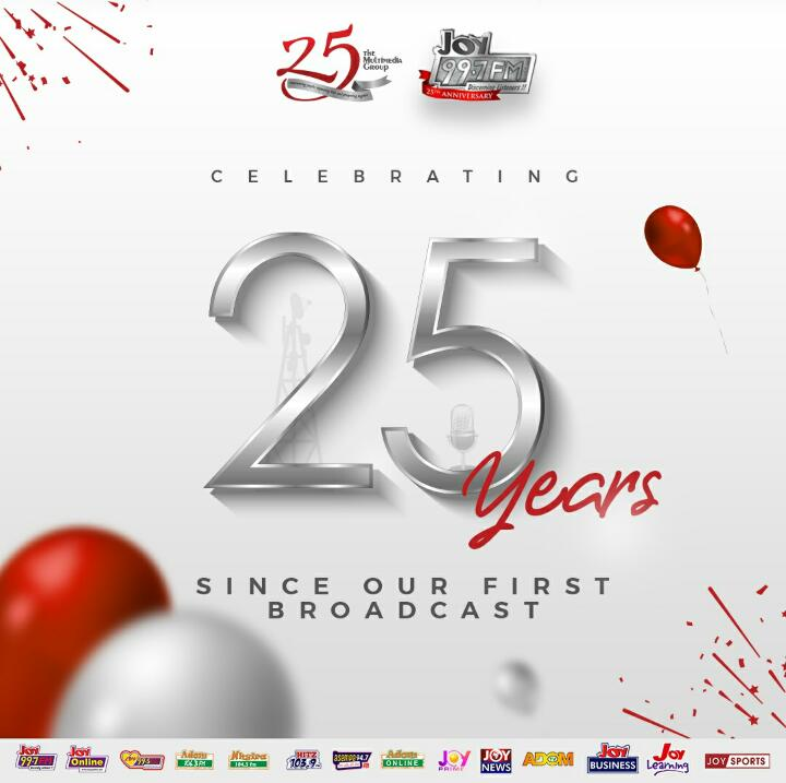 KendraAbedu's tweet photo. 25 Years of Media Excellence. Thanks for choosing us always! #MultimediaAt25 @Joy997FM @JOYNEWSONTV @JoyLearningTV @adom_tv @Adom1063fm @Adomonline @Hitz1039FM @Nhyira1045Fm @asempa947 @luvfm995 https://t.co/EXP5ayM8fI