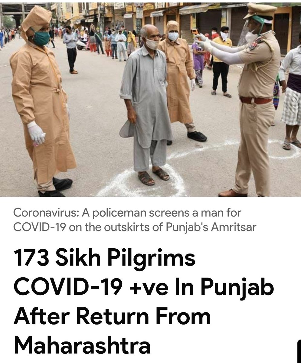 iamcefur's tweet photo. So #India when #Tableghi spreaded the virus it was #Muslim virus, here now #Sikh Pilgrims got #COVID19 and are you going to discriminate them as well? Would u call it #Punjabi Virus?
#CAA #NRC will have same discrimination. That's why it should be illegal.
#BJPwithTerrorists https://t.co/CKjkCHnGb6