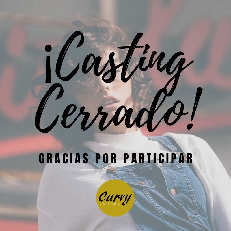 CASTING CERRADO!
En breve podréis conocer a las elegidas en nuestras redes sociales.
Cada día subiremos dos finalistas hasta llegar a un total de 14, las cuales irán al evento de la gran final del curvy fashion model.
Mucha suerte a todas!!