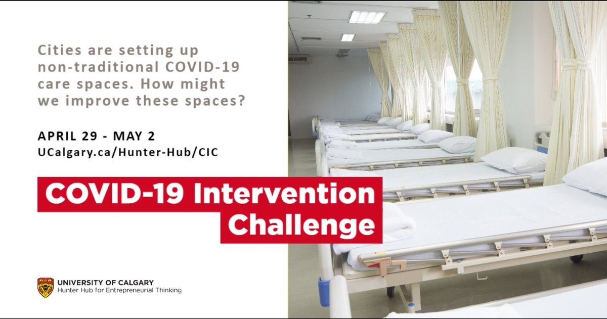 KrisHans's tweet photo. Looking forward to facilitating  @PitchClinic this morning at 10am MST with ~200 students from 11 universities from across @Canada 🇨🇦 for the COVID-19 Intervention Challenge @cic_yyc via @HunterHubYYC ➤ https://t.co/aSE41SjZJV 

#SoftenTheSurge #PitchClinic #covid19 #coronavirus https://t.co/NSYuLif7kJ