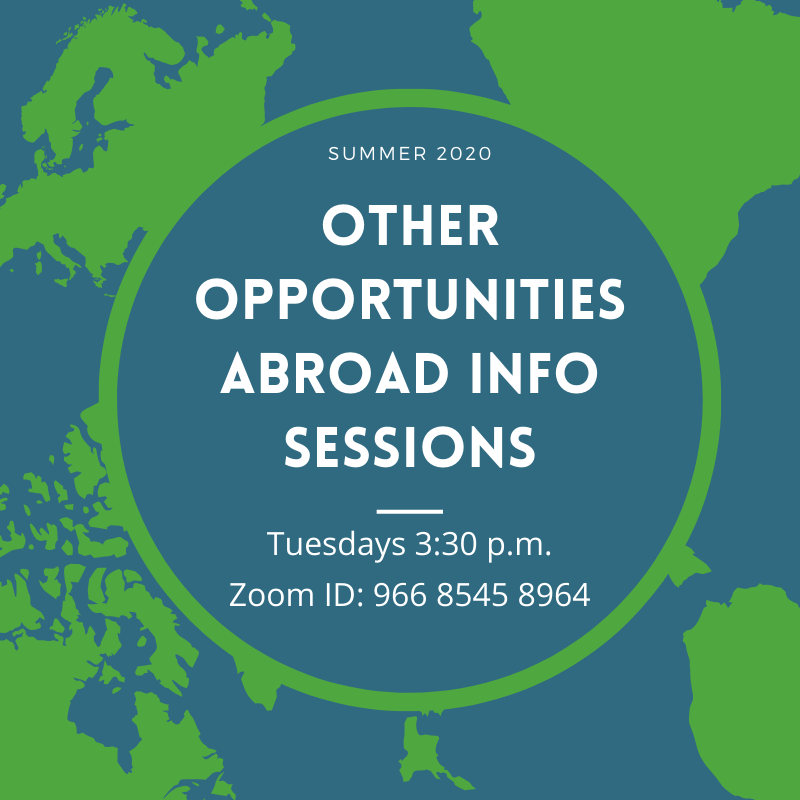 UNFIntl's tweet photo. Hey Ospreys, join the International Center on Tuesdays at 3:30 p.m. during the Summer term to learn about third party providers, internships, conferences, and research abroad. Access via Zoom ID: 966 8545 8964.
#studyabroad #internships #conferences #research #GlobalUNF https://t.co/rimHktaIwS