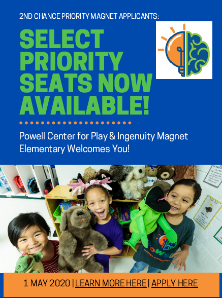 PowellesPLAY's tweet photo. Do you have #1-5 Magnet Priorities?! We have select seats available for you! @PowellesPLAY @WCPSS @wcpssmagnets https://t.co/rIFKwRHo7S