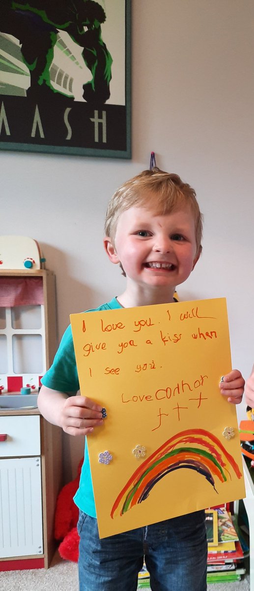 LauraLKD2008's tweet photo. @StBridesNursery Connor has had lots of fun this week. He made a card for his Gran and enjoyed a picnic with his teddy bears. He loves the noise his shaker makes when he bounces with it on the trampoline xx https://t.co/cc0rfO1CsU