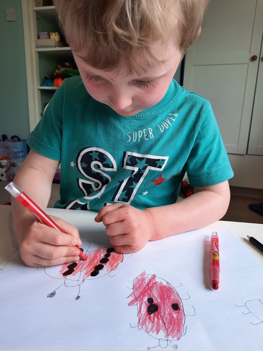 LauraLKD2008's tweet photo. @StBridesNursery Connor has had lots of fun this week. He made a card for his Gran and enjoyed a picnic with his teddy bears. He loves the noise his shaker makes when he bounces with it on the trampoline xx https://t.co/cc0rfO1CsU