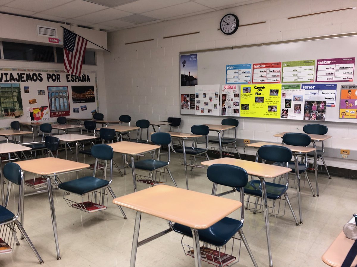 Dropped off some students' projects in paper boxes and put some classroom materials away. Feeling sad that this is how our year ends. I can't wait to see students again. ❤️ #cfevs