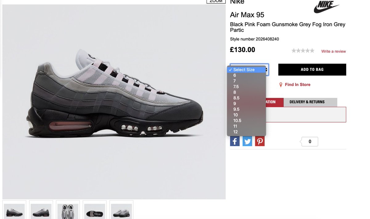 Nike Air Max 95 Gunsmoke 