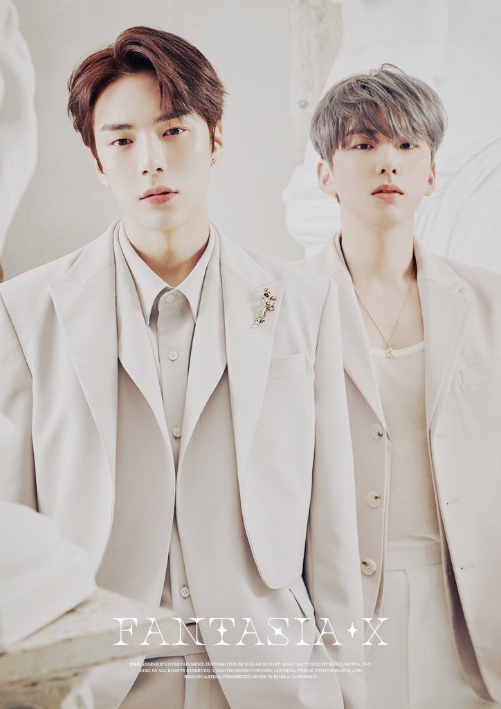 #KIHYUN look like those rebel prince that no one can control, while #MINHYUK look like those strategic prince ( seem nerdy but hella mischevious with many execution plan in mind ) #FANTASIA_X #MONSTAX . 100% statisfaction 😘