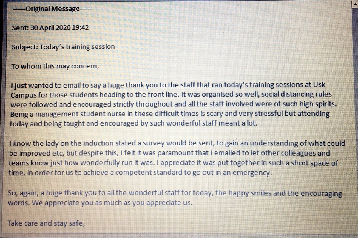 ABUHB_OD's tweet photo. At the end of another week of Clinical Skills training, sharing some positive feedback our team has received🌟an important message for everyone - we appreciate you as much as you appreciate us! #csrefresh @AneurinBevanUHB https://t.co/niI40XjabE
