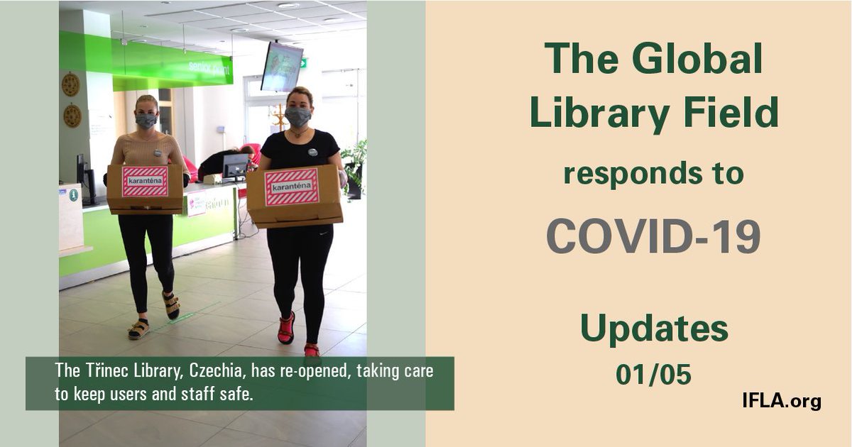 More and more #libraries have now re-opened or have dates for doing so.

But with an ongoing need to ensure a safe services in a safe workplace, planning and innovation are vital!

Find out more about what the #library field doing in our #COVID19 update bit.ly/2J5ljgy