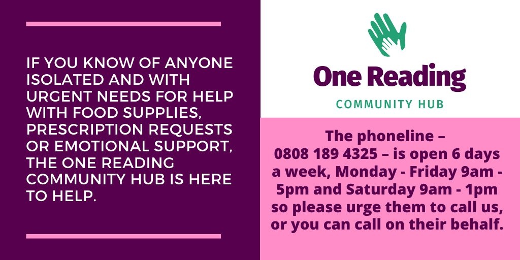 We reached a milestone today: our 1,200th food parcel delivered. This service to Reading's vulnerable has helped 1,600 adults and 500 children. If you need help or know someone who does, call us Monday to Saturday or register at rdgcouncil.co.uk/sh2bS