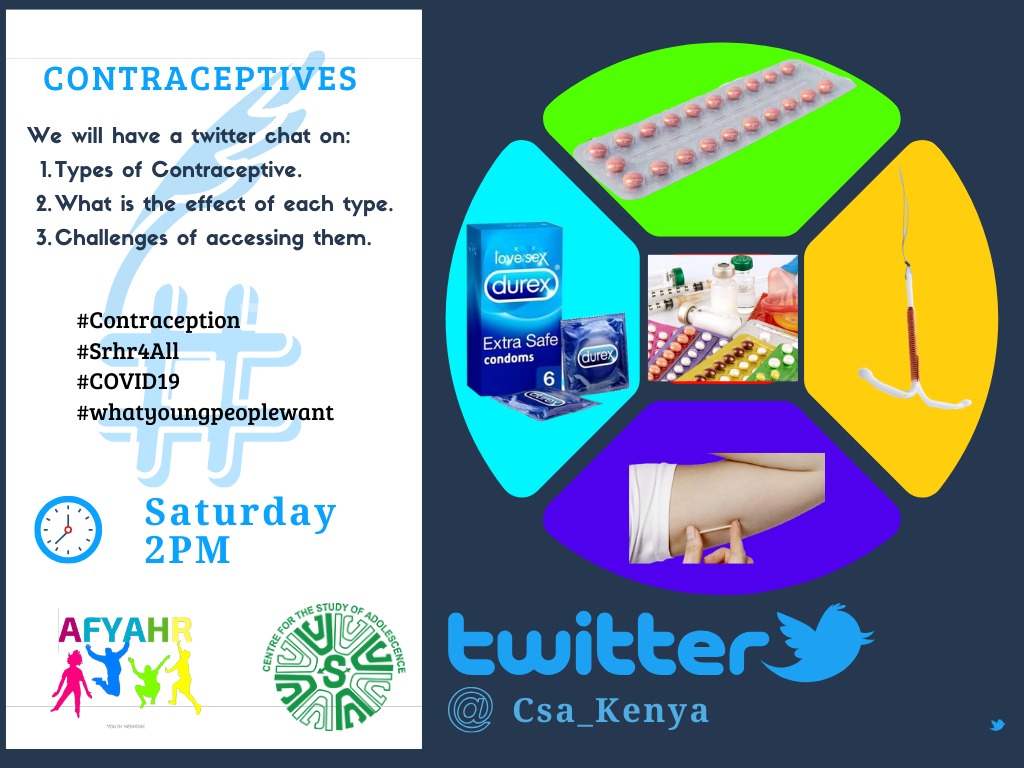 mamu_moha's tweet photo. Remember to Join our conversation tommorow from 2pm. Ask me about Contraception. 
@stagemediaarts @mc_opash
@SylviaWangia @BYCke_
@OptionsinHealth @hazelrobai
@cindy_juma @DeclaresGroupKe
@FormNiGaniKenya @YourAuntyJane
#Contraception
#Srhr4All
#WhatYoungPeopleWant
#COVID19 https://t.co/UzbGpFdf5C