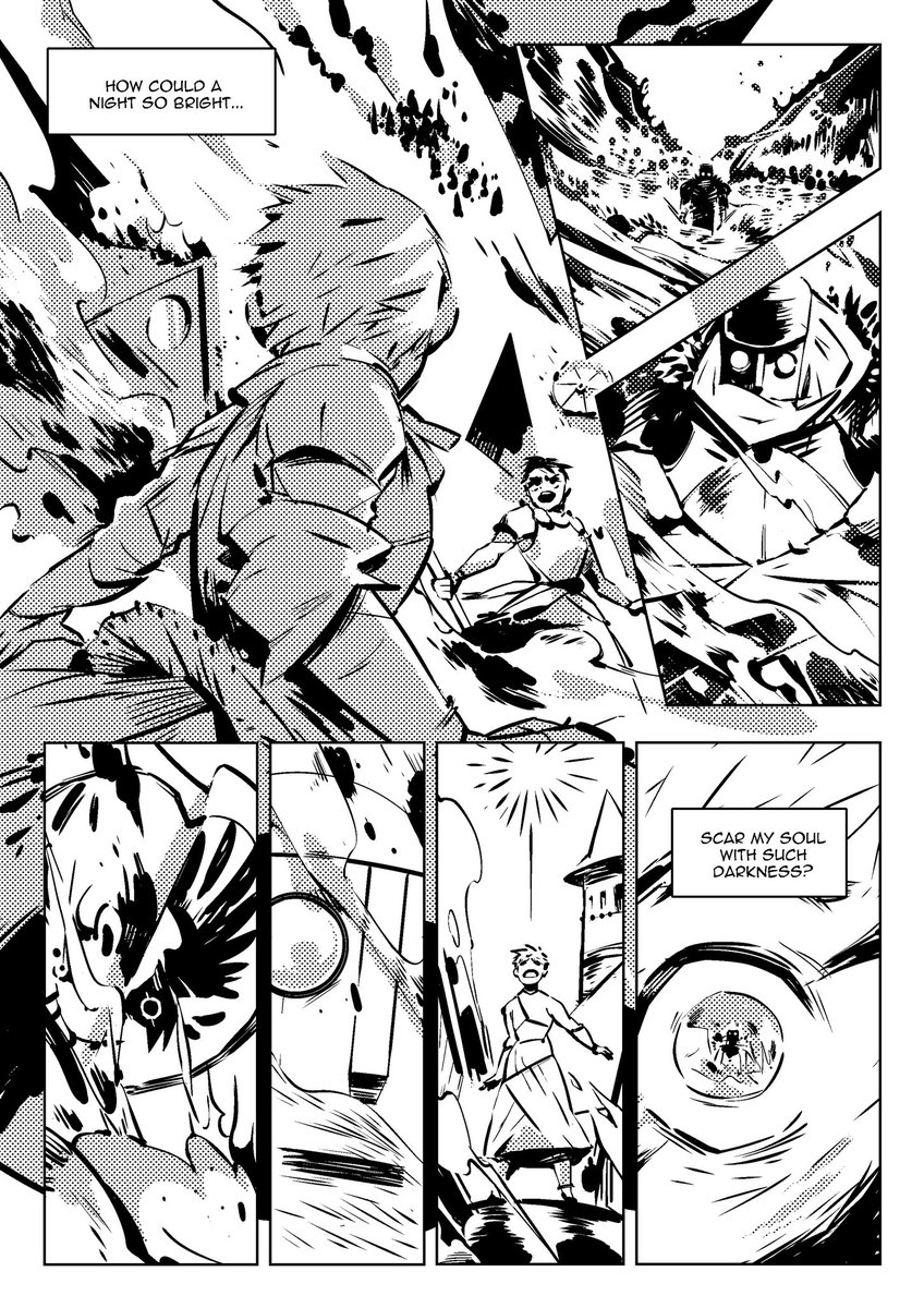 Paolo @anitero and I first released A Sparrow's Road as zines at Komikon, a local Philippine convention. It was inked and screentoned. (The logo is different too!) 