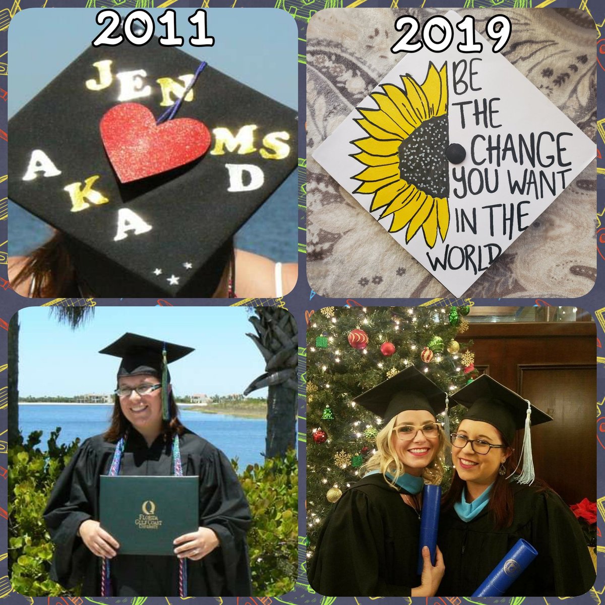 ms_jend's tweet image. CCPS Spirit Week Day 5: College Day.
Today marks 9 years since graduating from FGCU. I can&apos;t believe it has been that long! Since then, I have graduated one more time from UWF 🎓 Both of those universities now are a part of my story 💙💚
#CCPSProud @collierschools @SeaGateES