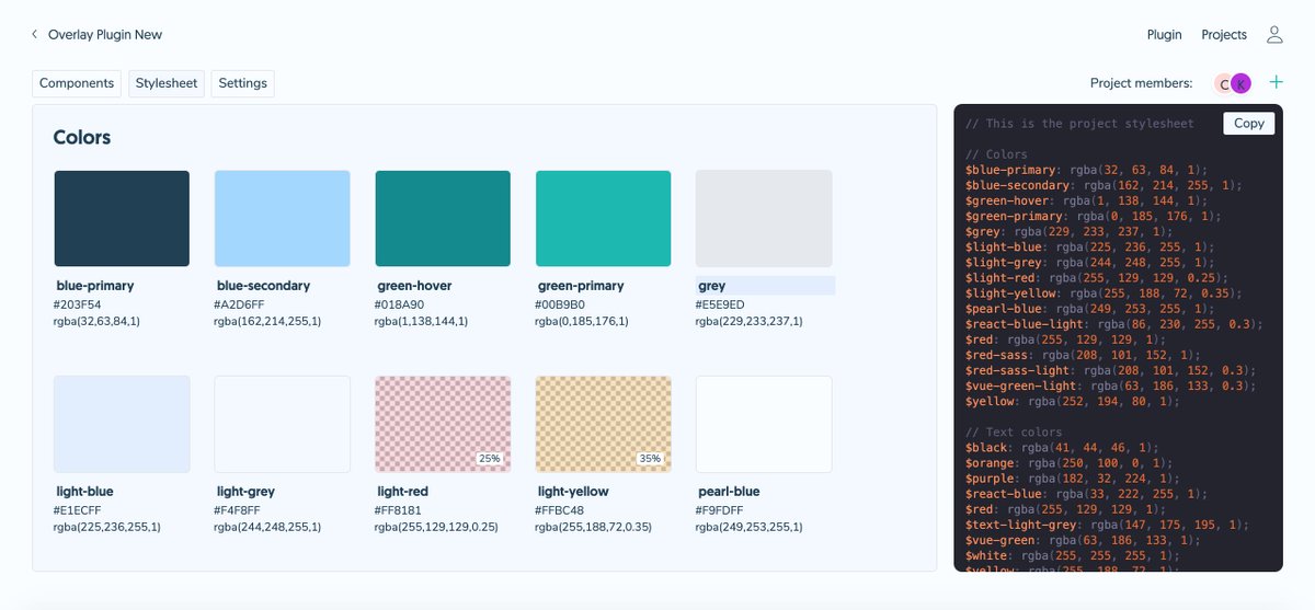 Proud to announce our last release ! Overlay is the first Design-to-code tool that makes components including your real style variable names, using SCSS mixins 😍
Open your $blue eyes and have a look at overlay-tech.com 👇
