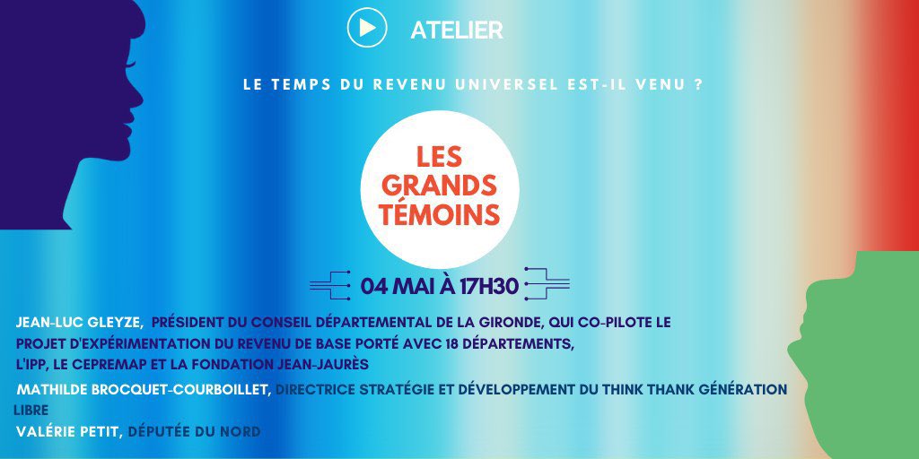 ValeriePetit_AN's tweet photo. 🗣Le temps du #revenuuniversel est-il venu ? On en débat ensemble ce lundi 4 mai à 17:30 sur la plateforme @jourdapres avec #JeanLucGleyze et @MBroquet_Courb https://t.co/KNGU5EhDPz