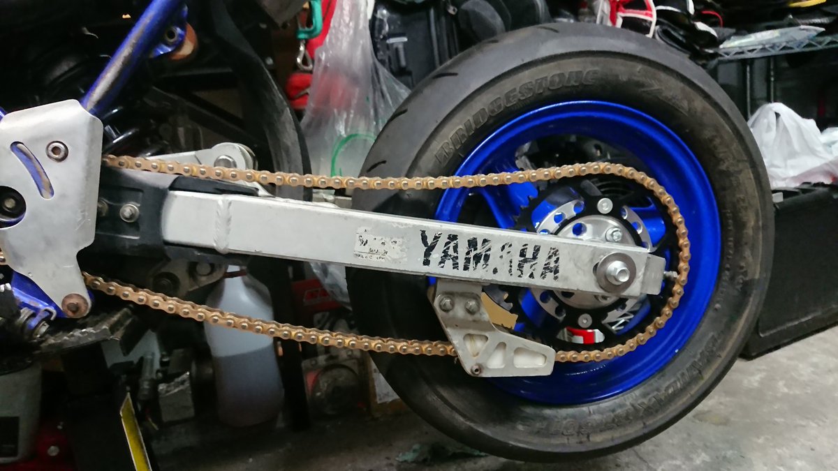 先日モトクロスしたYZ85… ヤフオクで見付けたNSRホイールキットを