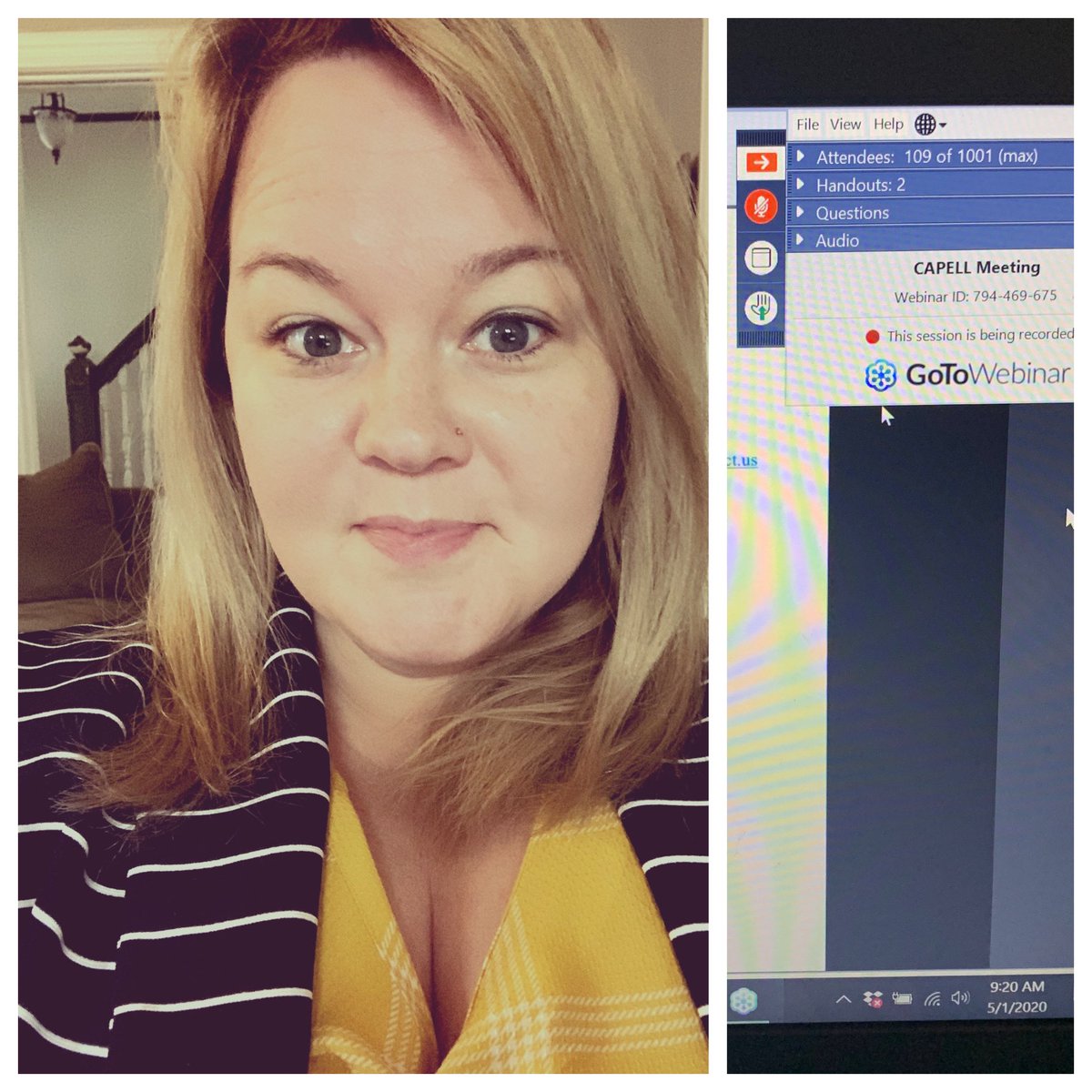 MaggieSteLo's tweet photo. CAPELL meeting from home with over 100 of my friends and colleagues hosted by @EducateCT #ellchat #edchat #CTeducators #workingforequity https://t.co/WWzuU7ELyj