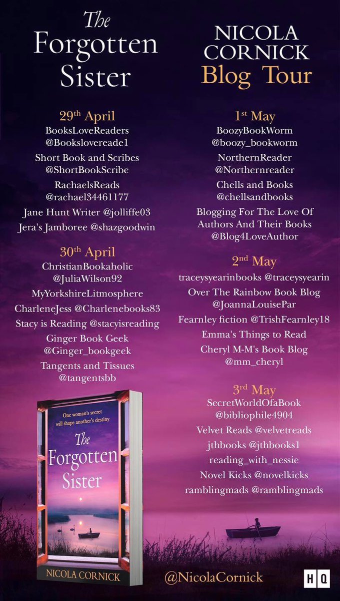 Blog4LoveAuthor's tweet photo. #Blogtour #TheForgottenSister @NicolaCornick 
My review: https://t.co/jVtfFDeXrH

https://t.co/kfIYlX0RKI

Amazon UK: https://t.co/xGacSwymme https://t.co/xvEJWezOEH