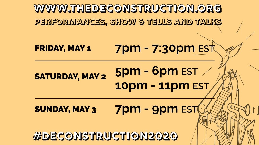 Deconstruction's tweet photo. Be sure to tune in for the live broadcast at https://t.co/jNCZDwZki3 #deconstruction2020 tonight 7pm Est. https://t.co/k2hy9E5155
