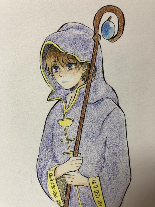 今日は黒魔道士風に。iPad proで絵を描きたいなー。でもしっかり基本を固めなければ! 
