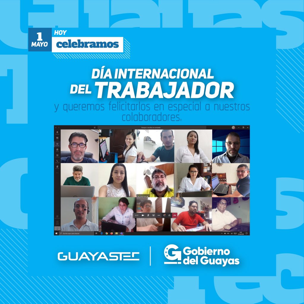 Conmemoramos el Día Internacional del Trabajador aplaudiendo la labor que están realizando nuestros docentes y personal administrativo de #GuayasTec de @GobiernoGuayas.
 
Enfrentamos juntos esta emergencia sanitaria y trabajamos para brindarles educación tecnológica de calidad.