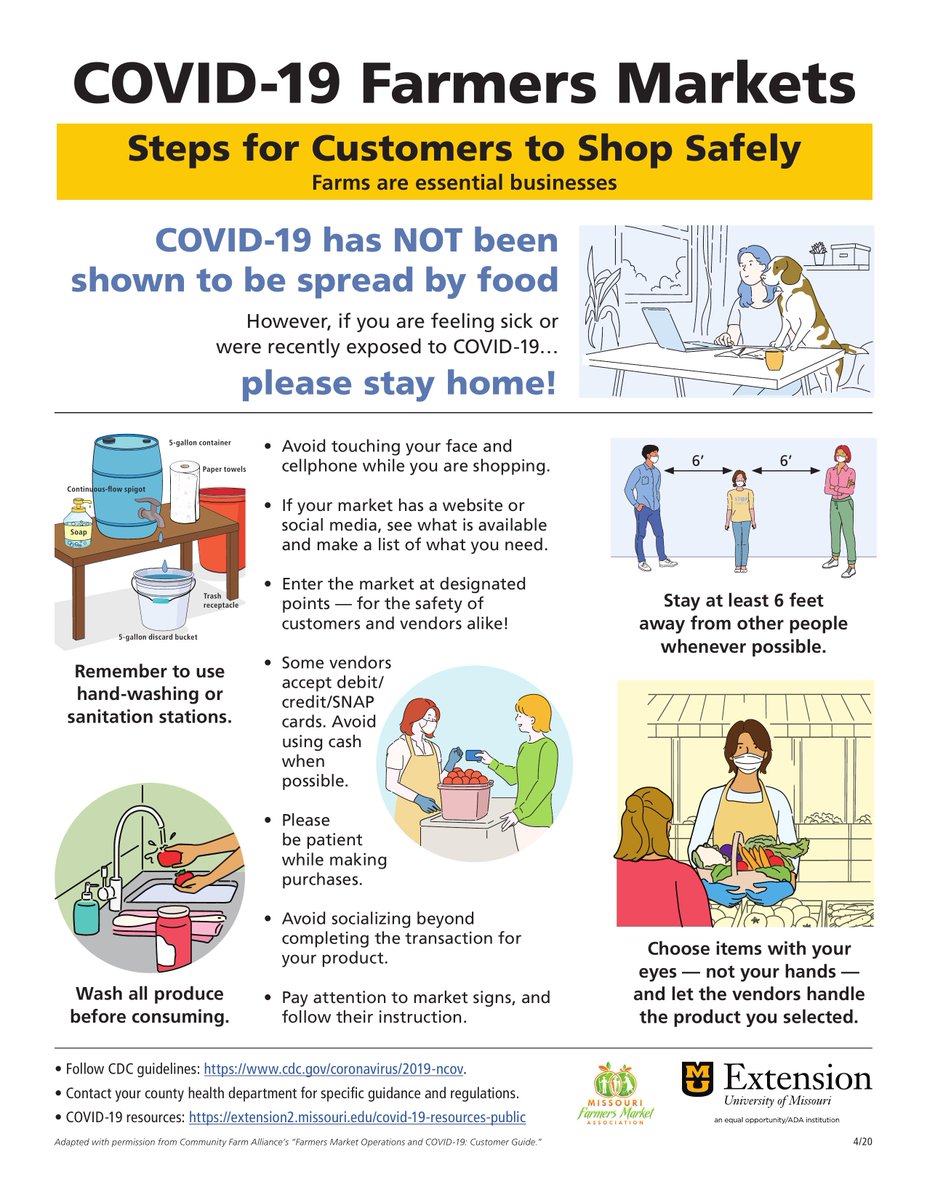 Check out tips for shopping farmers markets safely at the link below. Then help support your local food system by shopping local farmers markets. extensiondata.missouri.edu/ExtensionWay/D…

#Committed2MOFamilies #ExtendMU
