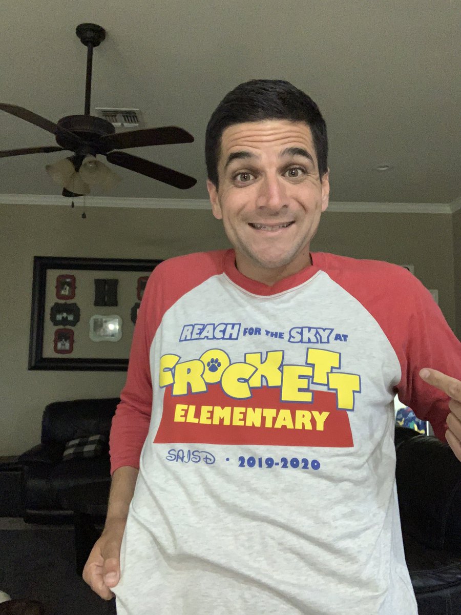 Sporting my Crockett Pride shirt for the celebration this morning. Go Bears!  #CelebrateSAISD