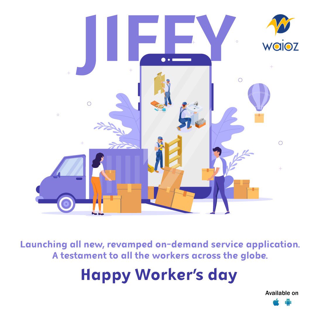 WAIOZ_offl's tweet photo. We at WAIOZ are delighted to announce a very special product launch on a very special day. Marking the International labour day, we have a new, revamped on-revamped and a more powerful than ever on-demand service application.
#TaskRabbitClone #WAIOZ #ITServices #OnDemandService https://t.co/I3hvmw7262