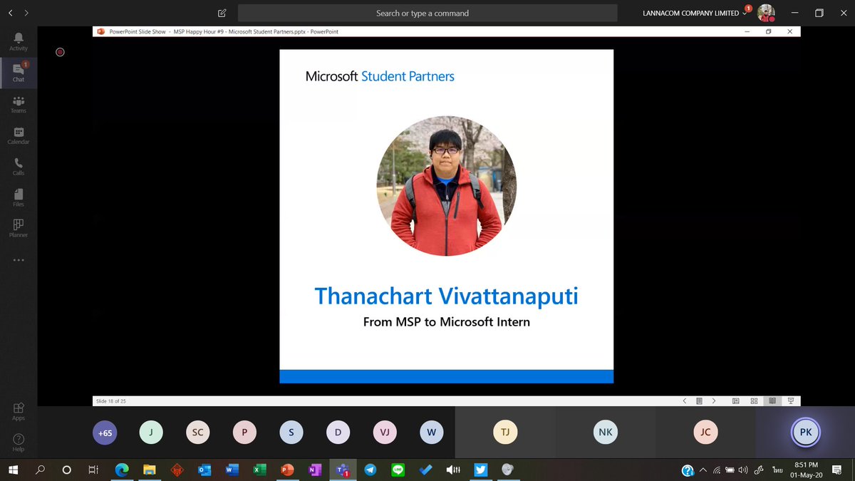 IT9_MiKE's tweet photo. Thank you #MSFTStudentPartner for hosting the great event like "#MSP Happy Hour #9". Thanks for inviting me to share my journey and story about the #Microsoft Student Partners to #InternToMACH program and the last MACH Hire program (Today this program called "Microsoft Aspire"). https://t.co/vc88yt7clp