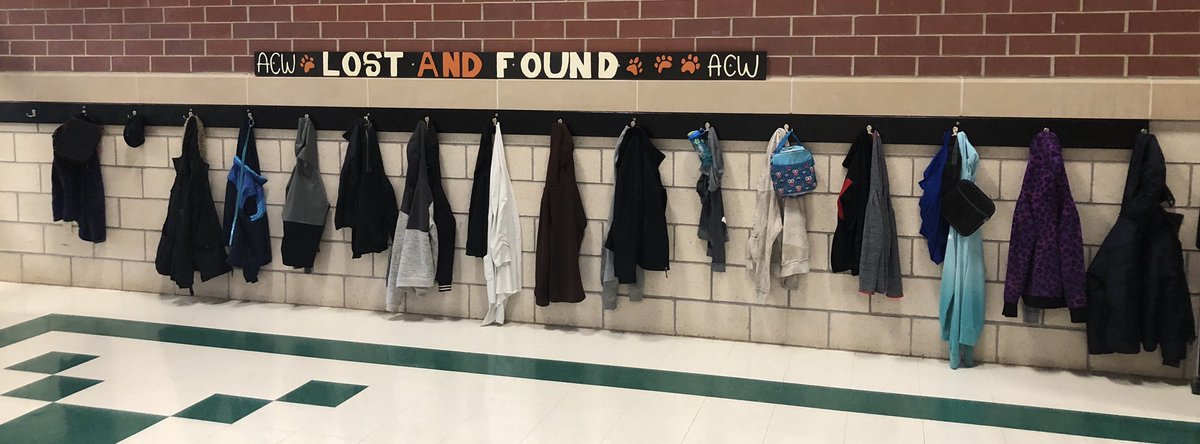 Jlfputman's tweet photo. ACW lost and found.  Items available for pick up on Monday.
@ACWTigers https://t.co/V8dcJMPc1h