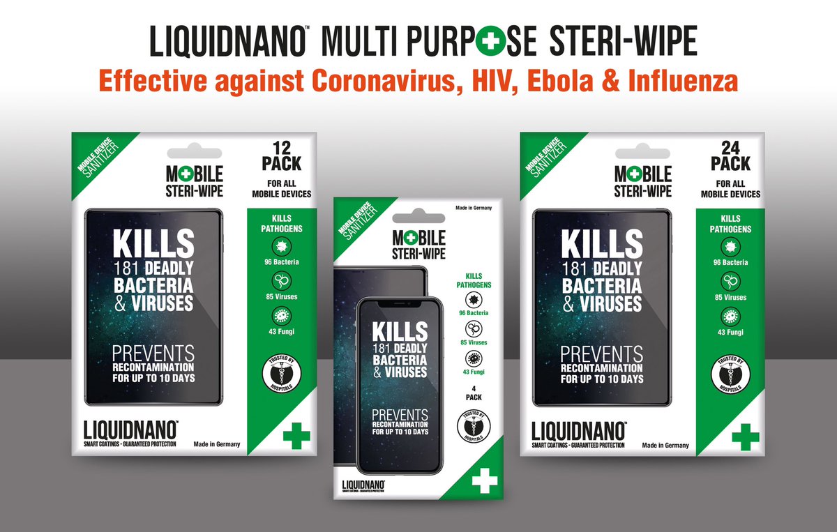 BradyBunch1965's tweet image. Thanks Andrew it’s a unique product everyone should be using this product to keep their devices clean and free from recontamination for up to 10 days with one wipe. #mobilesteriwipe #liquidprotection #liquidnano 

liquidprotection.co.uk