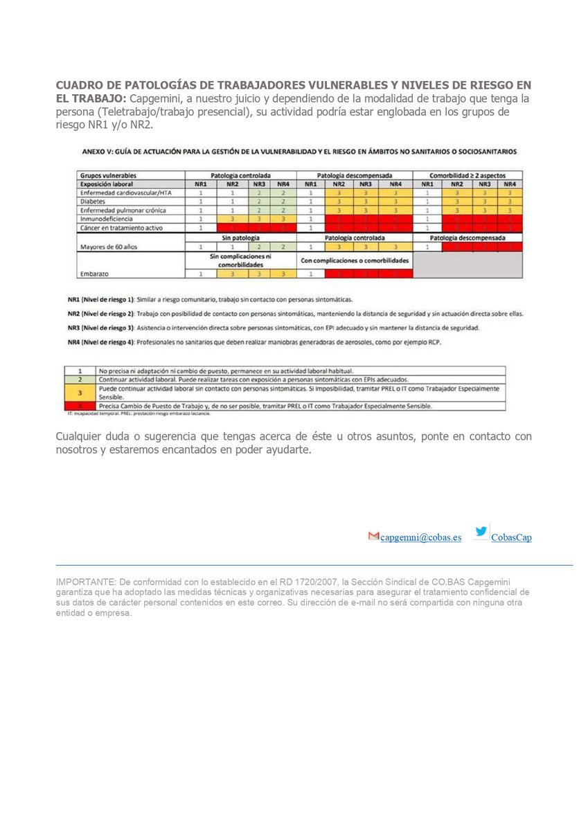 COMUNICADO: Aclaración identificación de grupos de riesgo al #Covid19 <a href="/CobasTIC/">Co.bas TIC</a> <a href="/CoBas_MADRID/">Co.Bas MADRID</a> <a href="/cobasindraorg/">co.bas en Indra</a> <a href="/CobasAltran/">cobas.altran.madrid</a> #COVID__19