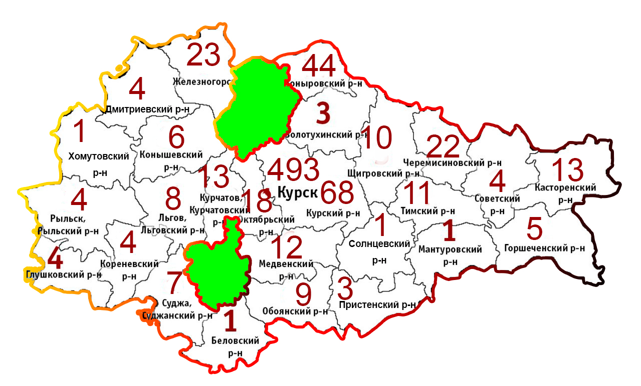 Карта курской области с поселками