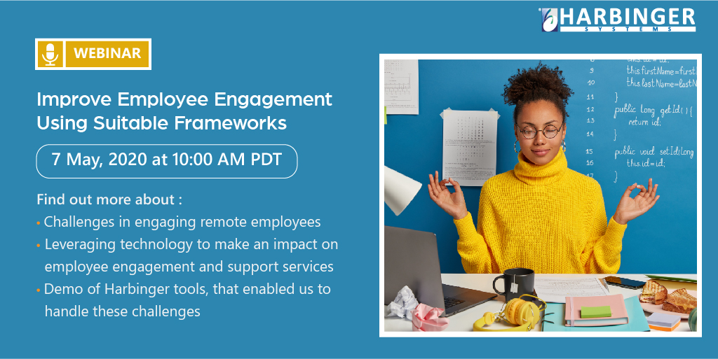 Is your HR staff struggling with managing remote employee engagement initiatives? Join our webinar on "Need of the hour - Improve Employee Engagement Using Suitable Frameworks”
Registration Link: j.mp/35kE9e8
On May 7, 2020 at 10 AM PDT

#COVID19 #OnlineLearning