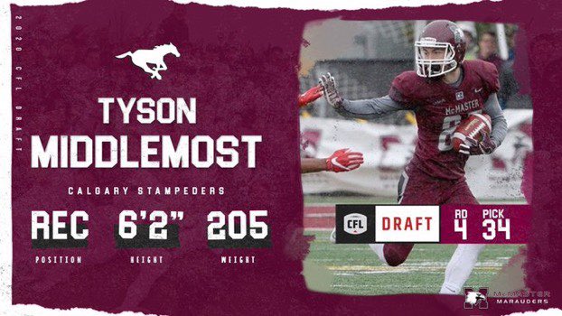 CoachSBrady's tweet photo. Congrats to our 4 Marauders selected in last nights CFL Draft. Each has been an outstanding leader in our program and has worked incredibly hard for this opportunity. The entire Marauder family is proud of you! #MacGrit #MacMen https://t.co/6xl8MiKapO