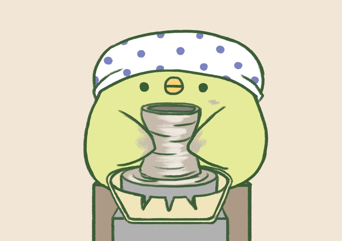 茶つみドリ イラスト 陶芸