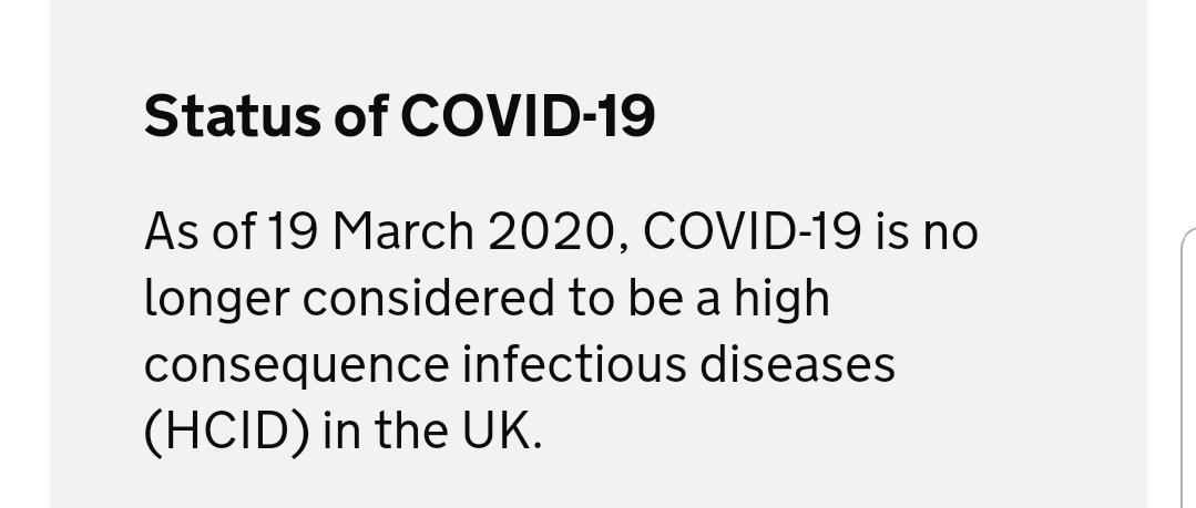 Another Timeline; 10/1/20  #JennerInstitute starts work on the  #SARSCoV2  #vaccine . 29/1/20  #UK has its first patient's test 'Positive' for the  #virus . 19/3/20  #COVID19 is no longer considered a HCID. 23/4/20  #PortonDown  #vaccine trials begin. 