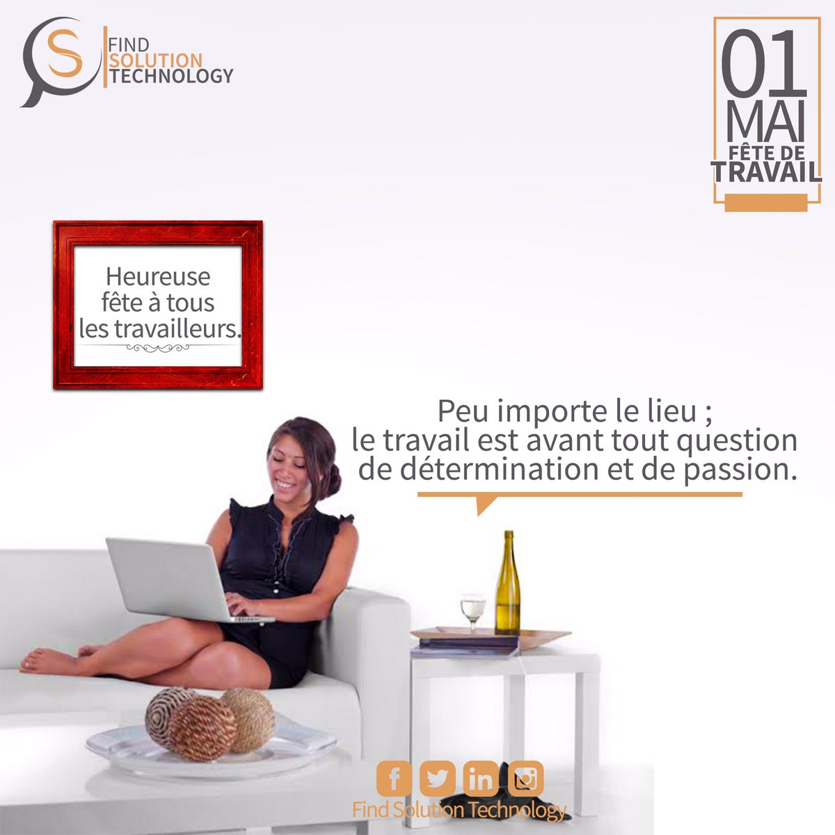 findsolutionT's tweet image. Heureuse fête à tous les travailleurs