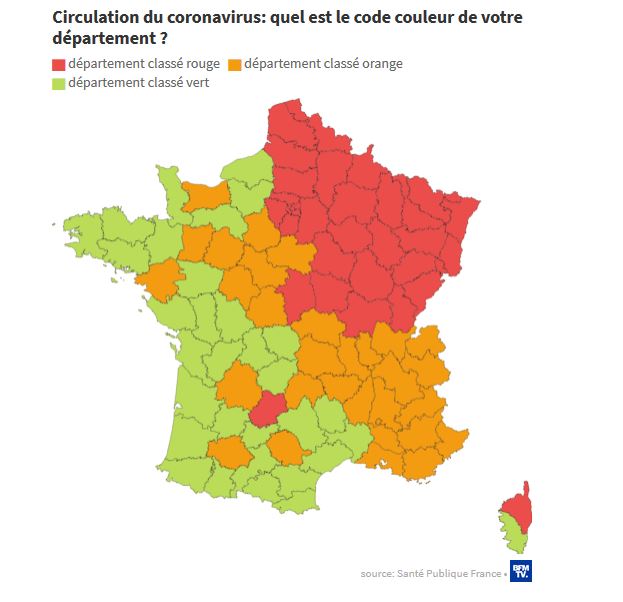 neocartocnrs's tweet photo. In red, departments classified red. In orange, departments classified orange. In green, the departments classified green. Best map legend ever 🙃 https://t.co/jZvZNx5BmM