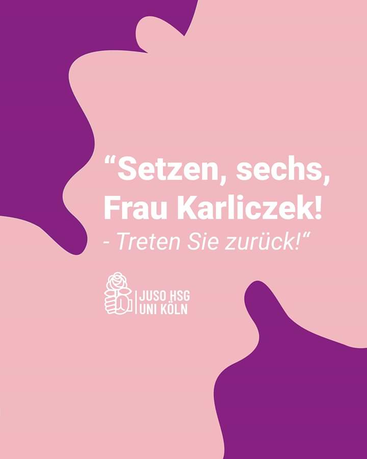 Zusammen mit <a href="/jusohsgbonn/">Juso-HSG Bonn</a> <a href="/jusohsgffm/">Juso-Hochschulgruppe Frankfurt</a> &amp; <a href="/jusohsgkiel/">Juso-HSG Uni Kiel</a> fordern wir den #Rücktritt von Frau #Karliczek!

Warum genau könnt ihr hier nachlesen:

juso-hsg.uni-koeln.de/2020/05/setzen…

#darlehensindkeinelösung #setzensechs