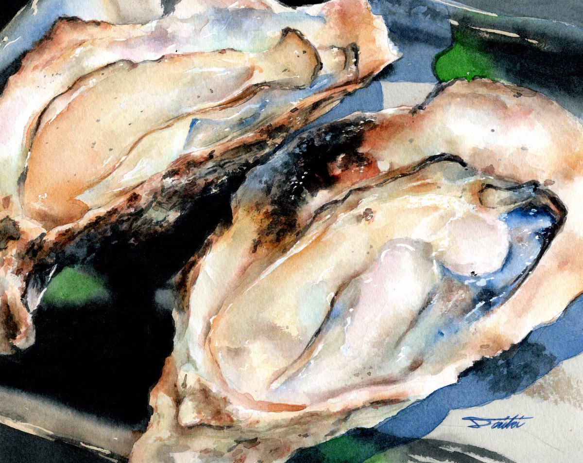 コサカダイキ イラストレーター 殻にこもろう 外食出来なくてモヤモヤしてたので食べれないなら描いてしまおう という意味がわからない理由から透明水彩で描きました 笑 たまたま広島のこのタグも回っていたので参加します これは宮島の牡蠣屋ってお店