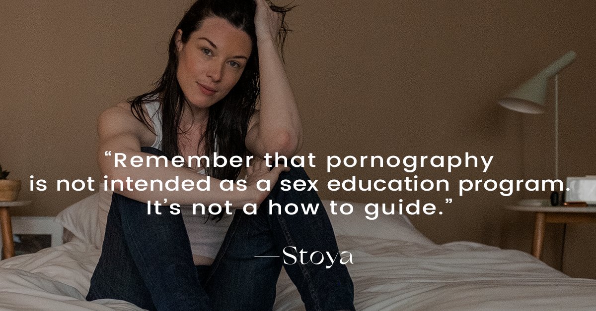SKYNCondoms's tweet photo. "Remember that pornography is not intended as a sex education program. It’s not a how to guide." Stoya #DontSkipForeplay https://t.co/cggMR46hko