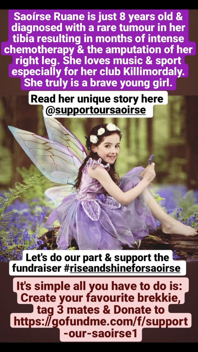 ryan_eanna's tweet image. A very brave girl living in my own parish needs our support. Her smile hasn’t left her face even though she is going through a really tough time. Any support would be greatly appreciated. Even if you can’t afford to support please share. Thank you #riseandshineforsaoirse #donate