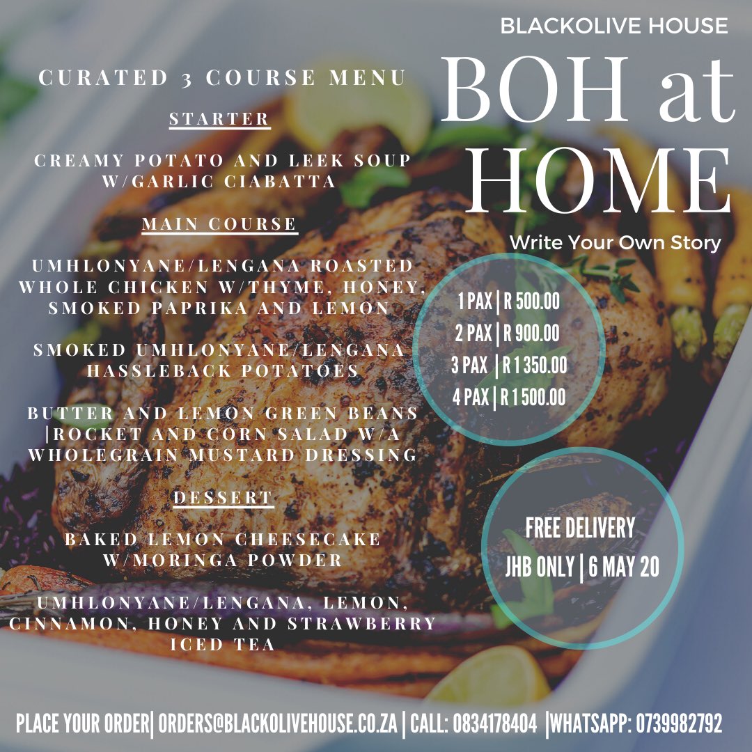 BlackOliveHouse's tweet photo. The Curated #BOHLunchExperience will be one that tackles the long awaited conversation around sustainability, food security and indigenous crops and food systems.
Join the #BOHTeam in exploring the different foods of our people that we have discovered on this beautiful journey https://t.co/VHQDbGrpCA