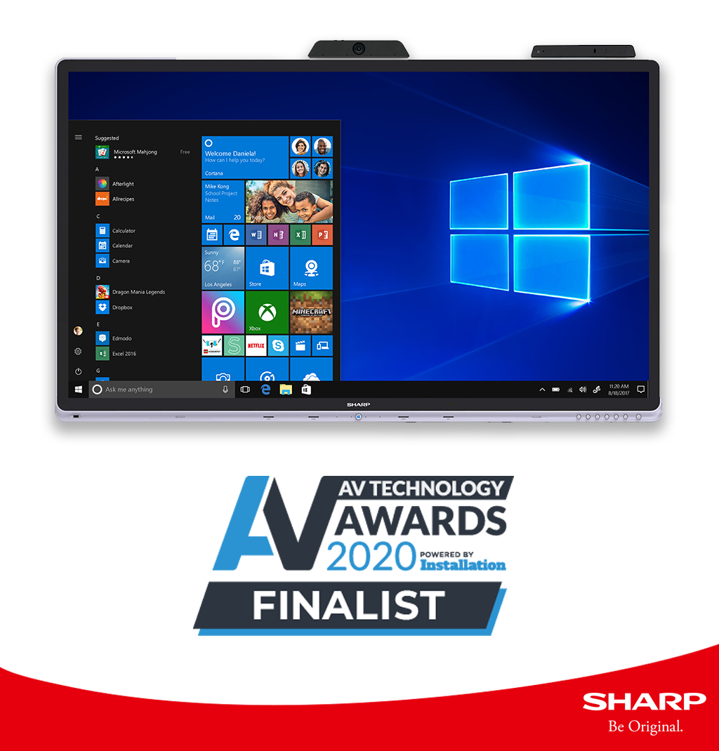 Sharp_Europe's tweet image. We are proud to announce that the Windows collaboration display from Sharp has been shortlisted for ‘Collaboration Product of the Year’ in the #AvTechnologyAwards 2020. It&apos;s a great testament to the product&apos;s quality and our collaboration with #Microsoft. bit.ly/SharpWCD