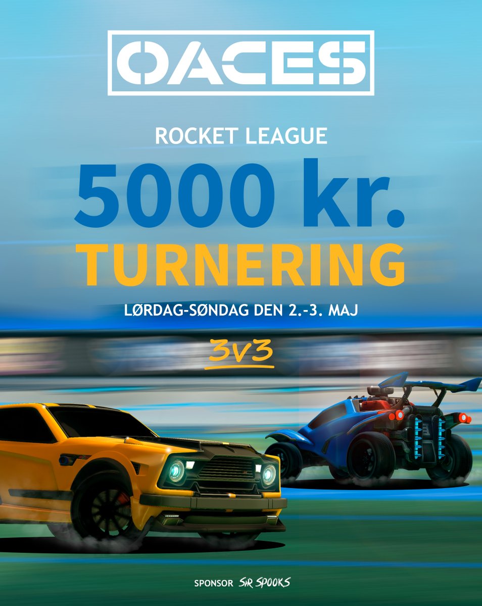 OACES_Main's tweet image. OACES Cup!
Tilmeldingerne lukker I DAG (fredag den 1. maj) kl. 23:59

▶️ Format: 3v3
▶️ Præmiepulje: 5000 kr.
▶️ Dato: 2.-3. maj
▶️ Tilmeldingsfrist: 1. maj

📢 Turneringen streames på Twitch af @FuzzRL og @XaiQus.

Tilmeldingerne foregår over: smash.gg/tournament/oac…